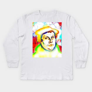 Martin Luther Colourful Portrait | Martin Luther Artwork 11 Kids Long Sleeve T-Shirt